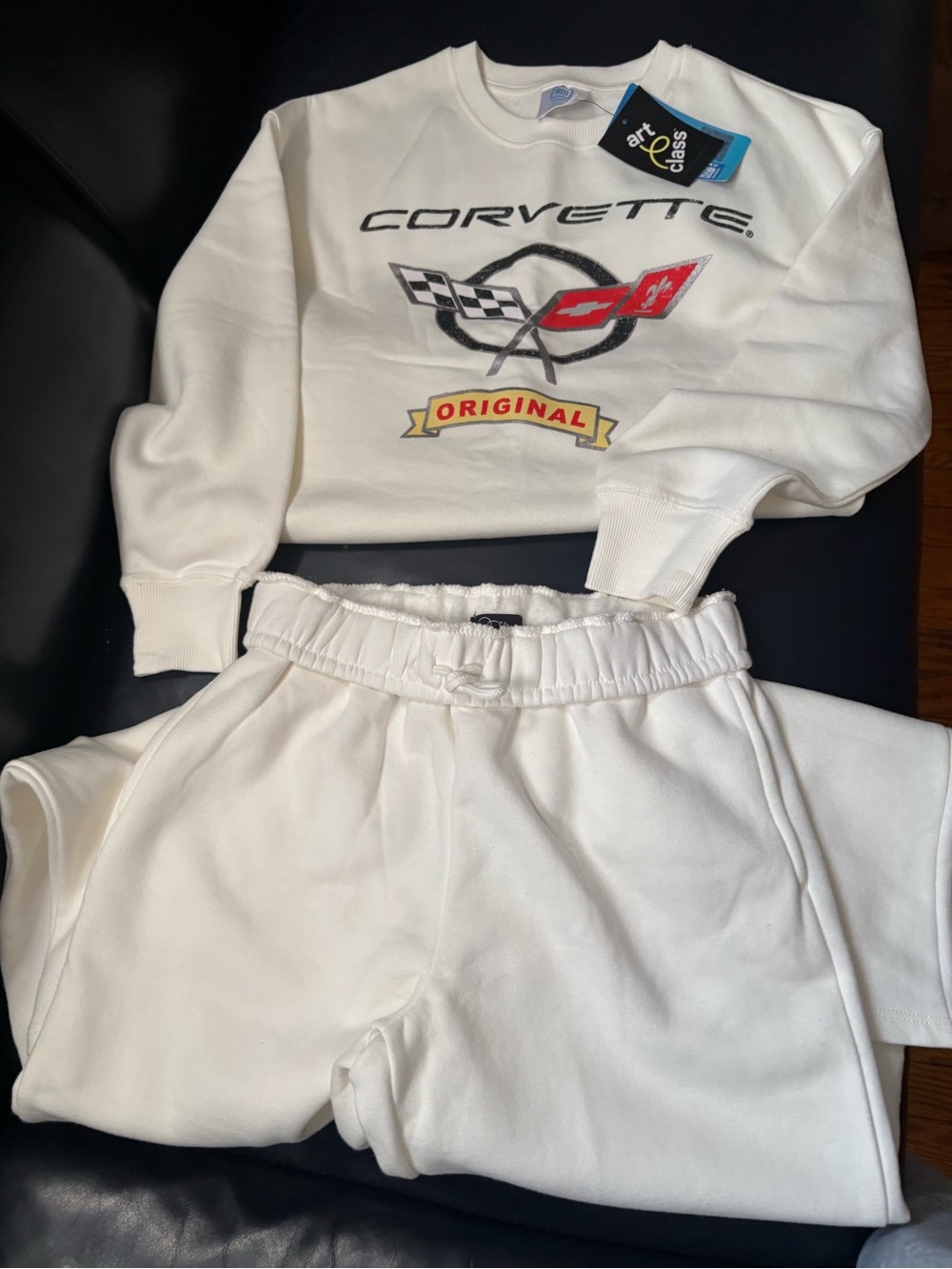 art class Cream Corvette Sweatshirt & Joggers Set - Picture 1 of 3